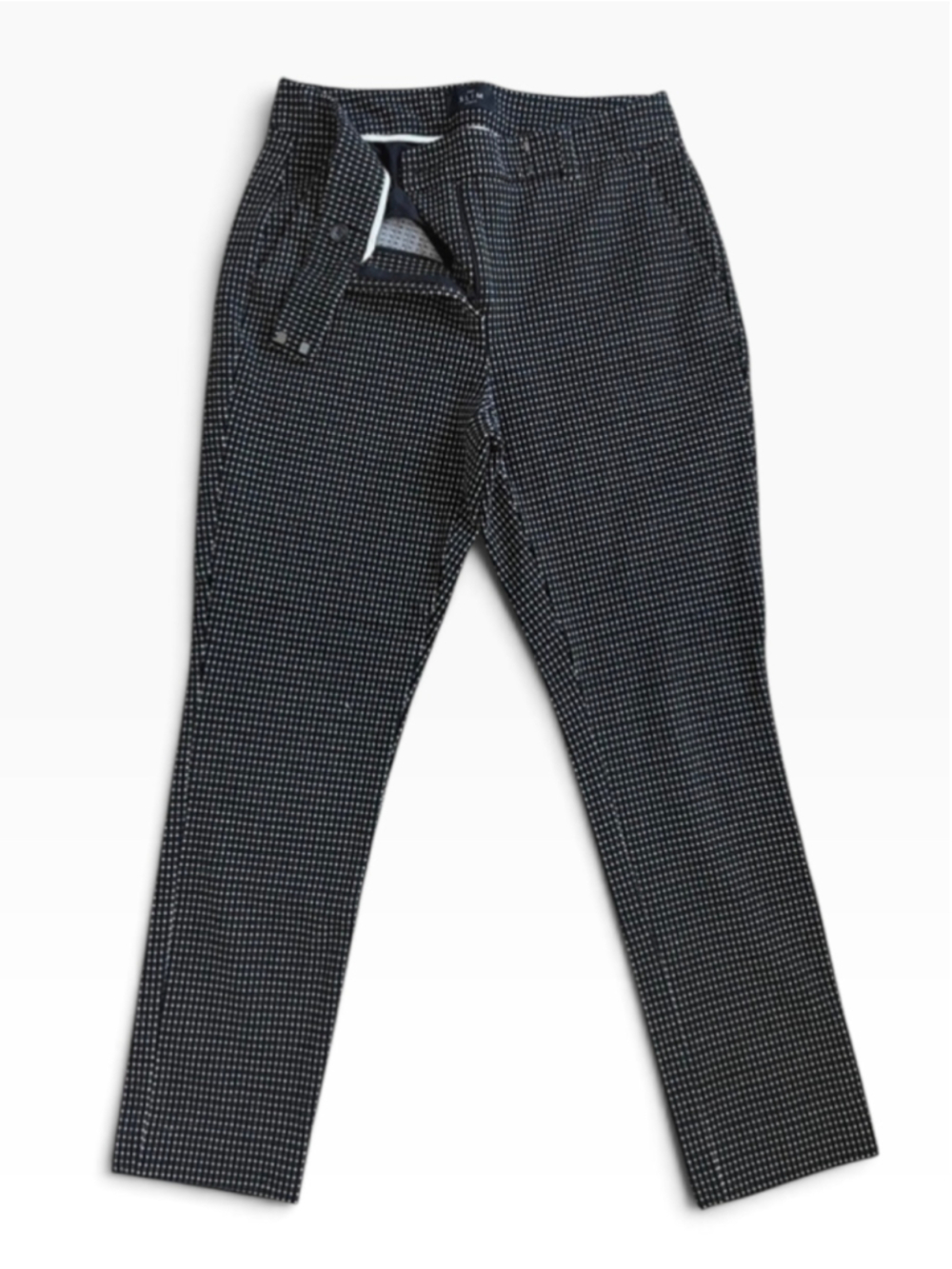 White House Black Market The Slim Ankle Pants Black White Size 2